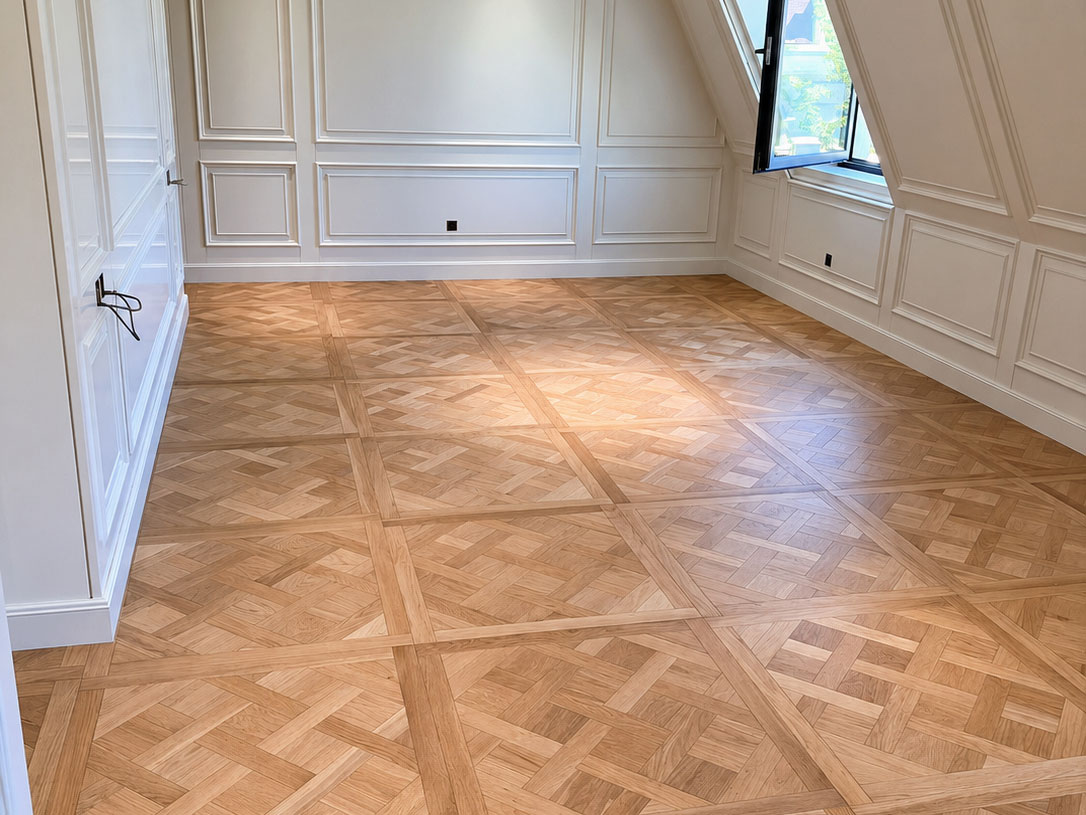 European oak Versailles parquetry flooring